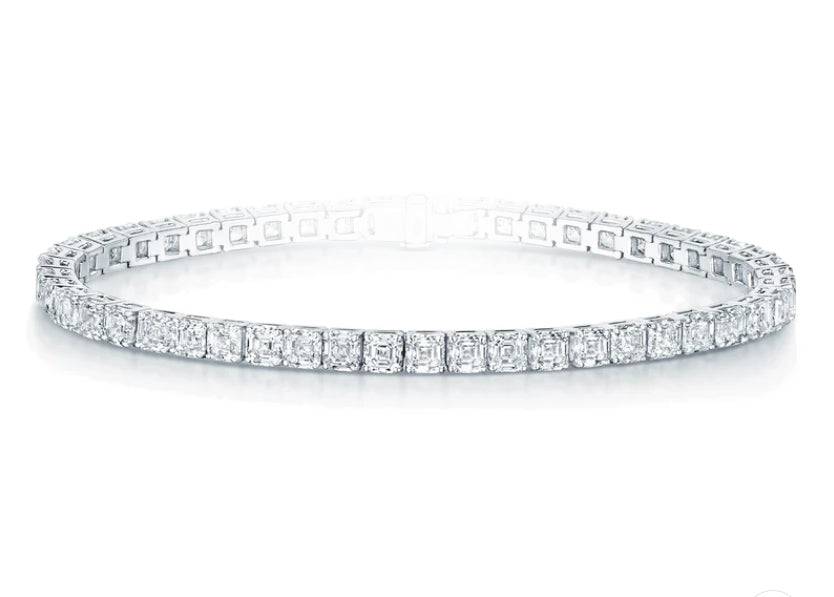 Asscher tennis bracelet