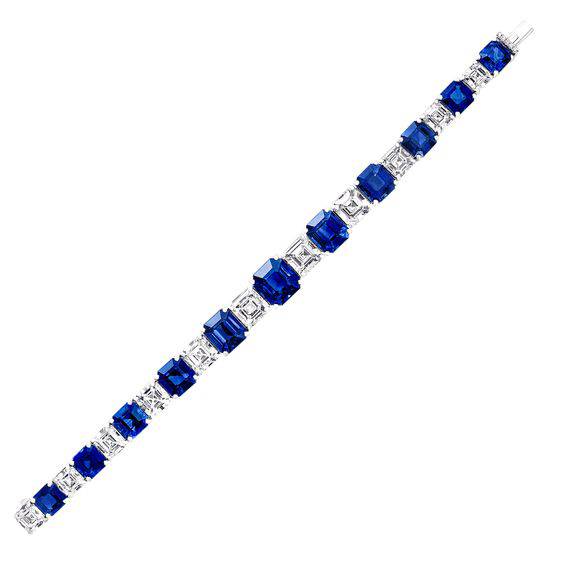 Blue sapphire bracelet سوار الزفير الراديانت