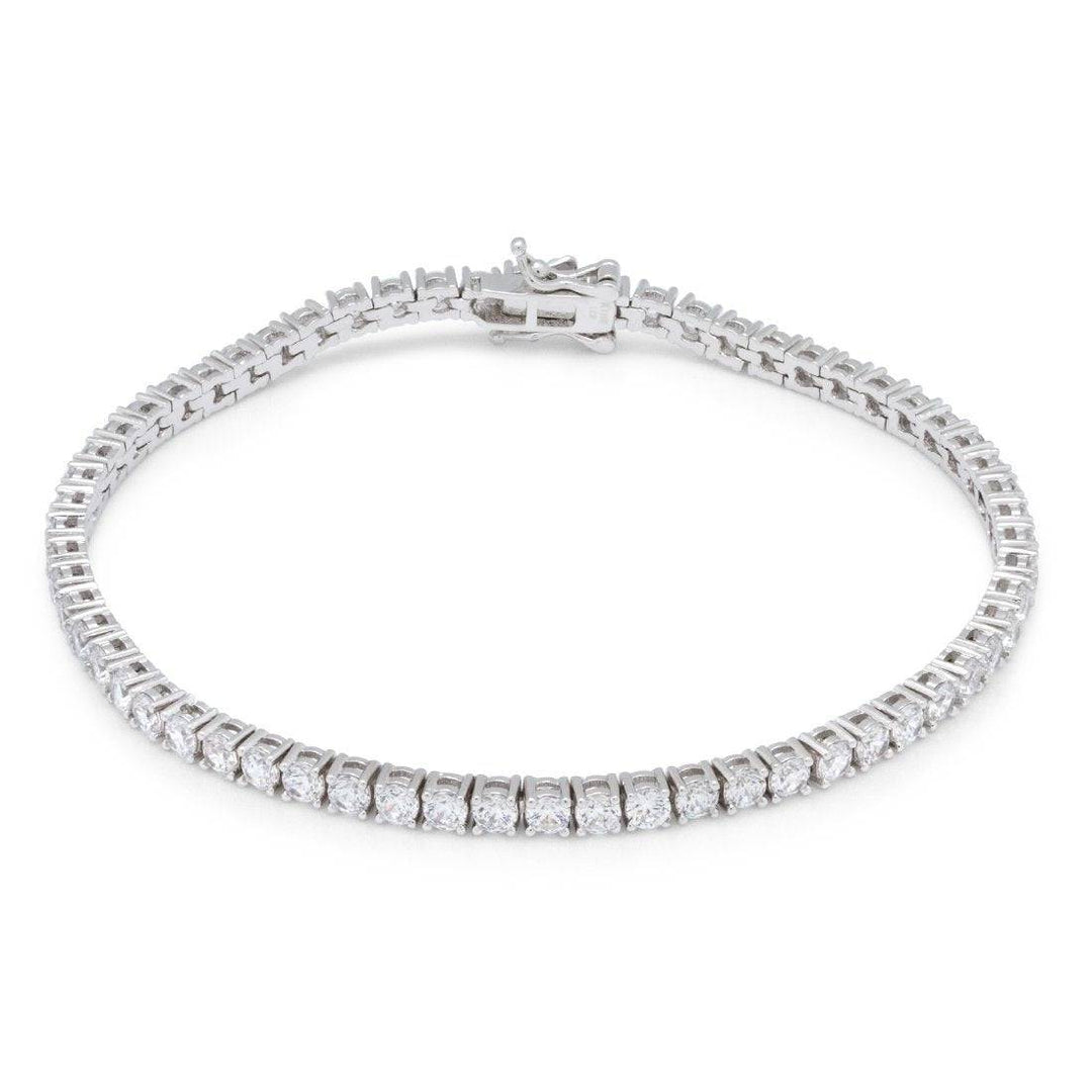 Tennis Bracelet round cut 3 mm سوار تينيس راوند 3 ملم