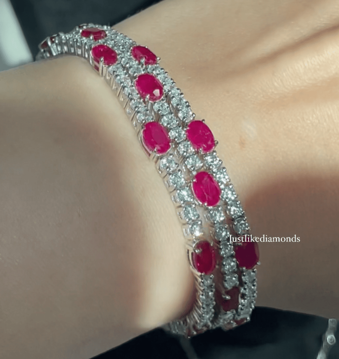 Three layers bracelet oval cut سوار تينيس 3 صفات أوفال