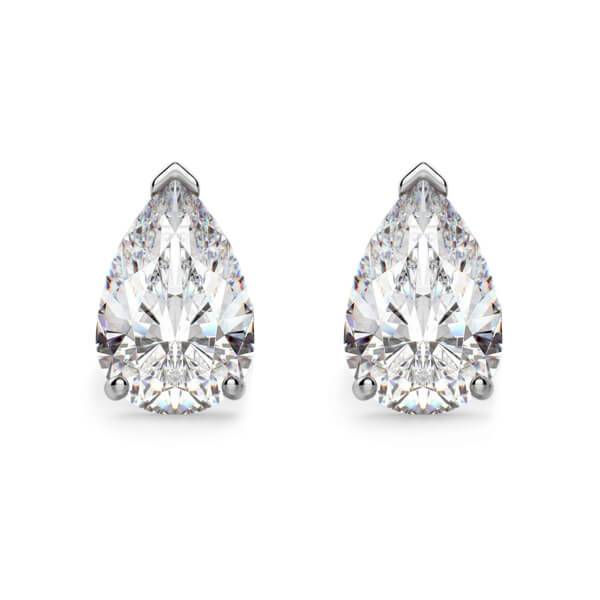 Pear studs أقراط السوليتير الدمعة - just like diamonds