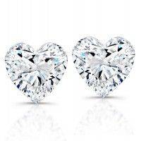 Heart shaped studs أقراط بشكل قلب - just like diamonds