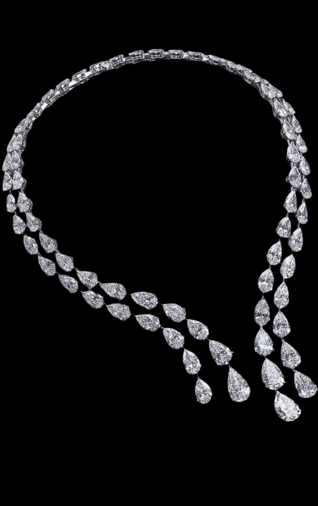Collar double pears necklace عقد طوق من دمعات