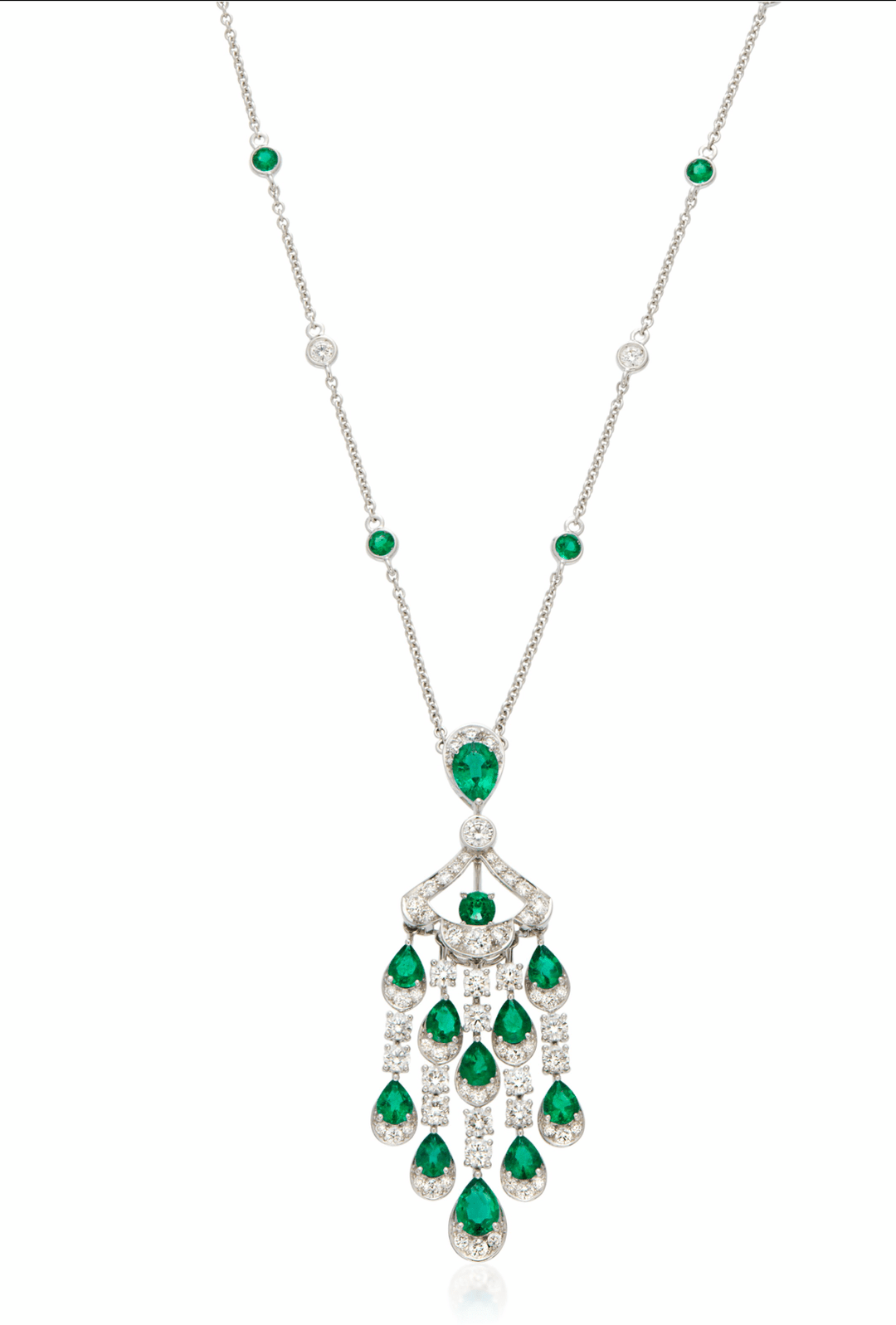 Green designer style قلادة الديزاينر ستايل - just like diamonds