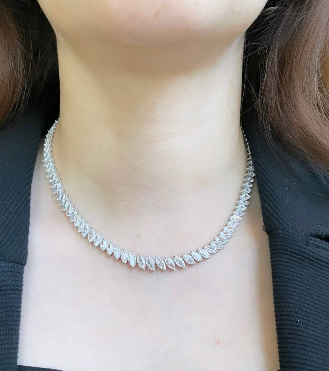 Marquise necklace قلادة الماركيزات - just like diamonds