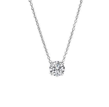 Round cut pendant 8 mm تعليقة بحجر سوليتير راوند