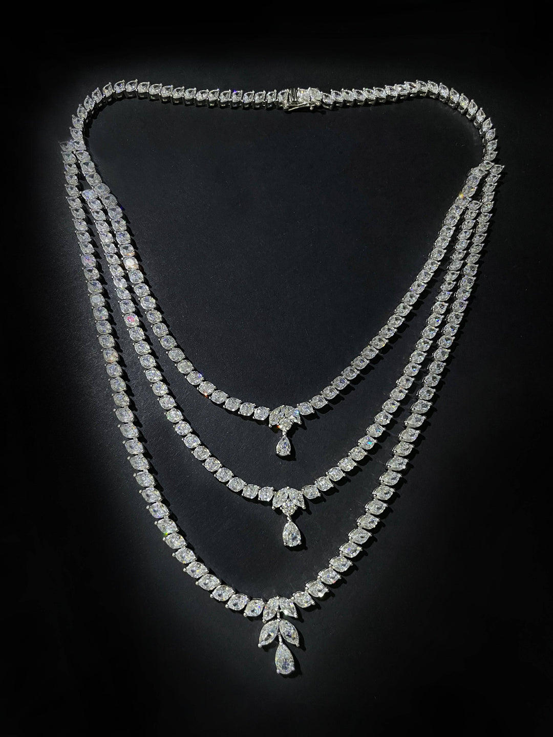 Three layers marquis necklace عقد ثلاث طبقات من ماركيزات - just like diamonds