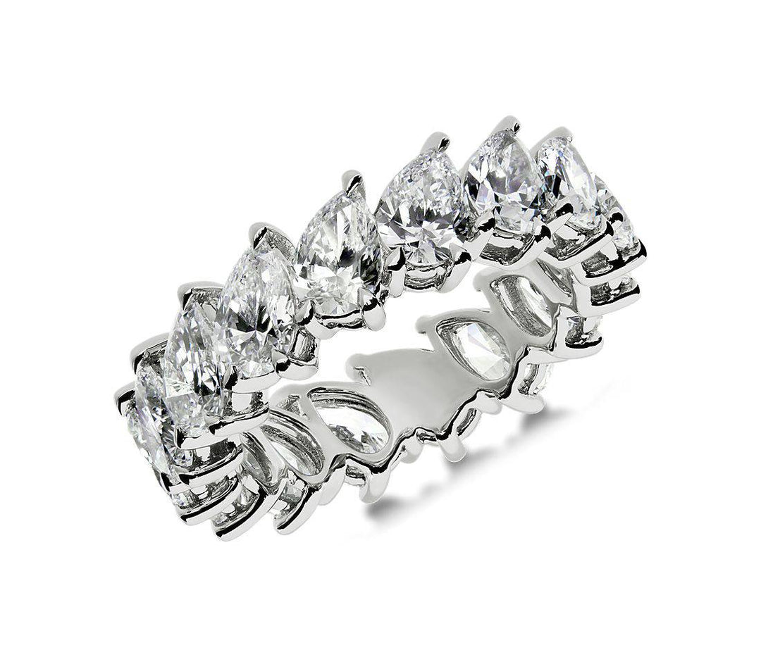 Pear cut eternity band خاتم دبلة دمعه - just like diamonds