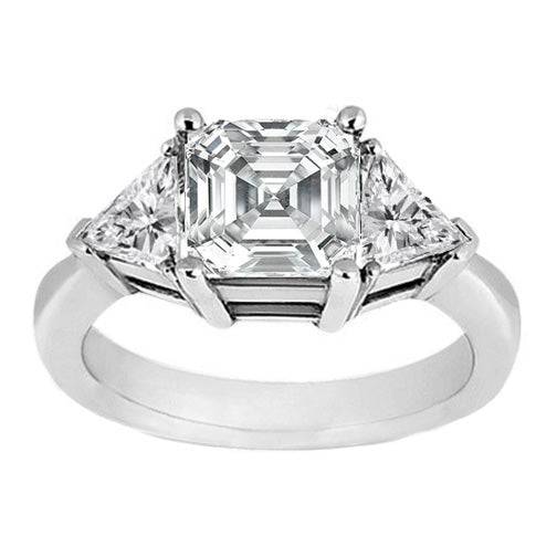 Asscher cut ring triangle