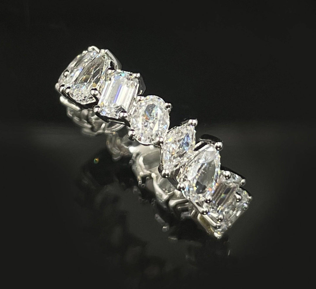 Eternity mix shapes stones دبله بقصات مختلفه - just like diamonds