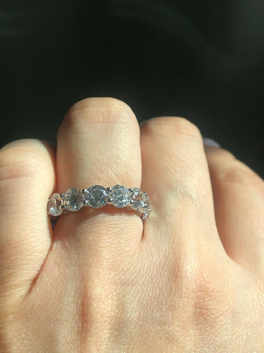 Round cut eternity band خاتم دبلة راوند 5 ملم