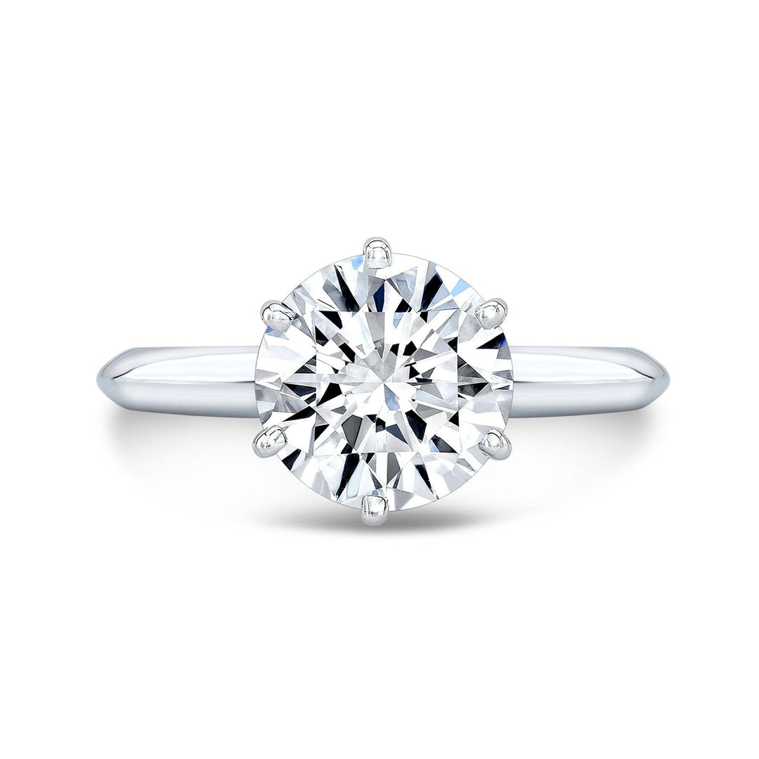 Round cut solitaire خاتم سوليتير راوند - just like diamonds