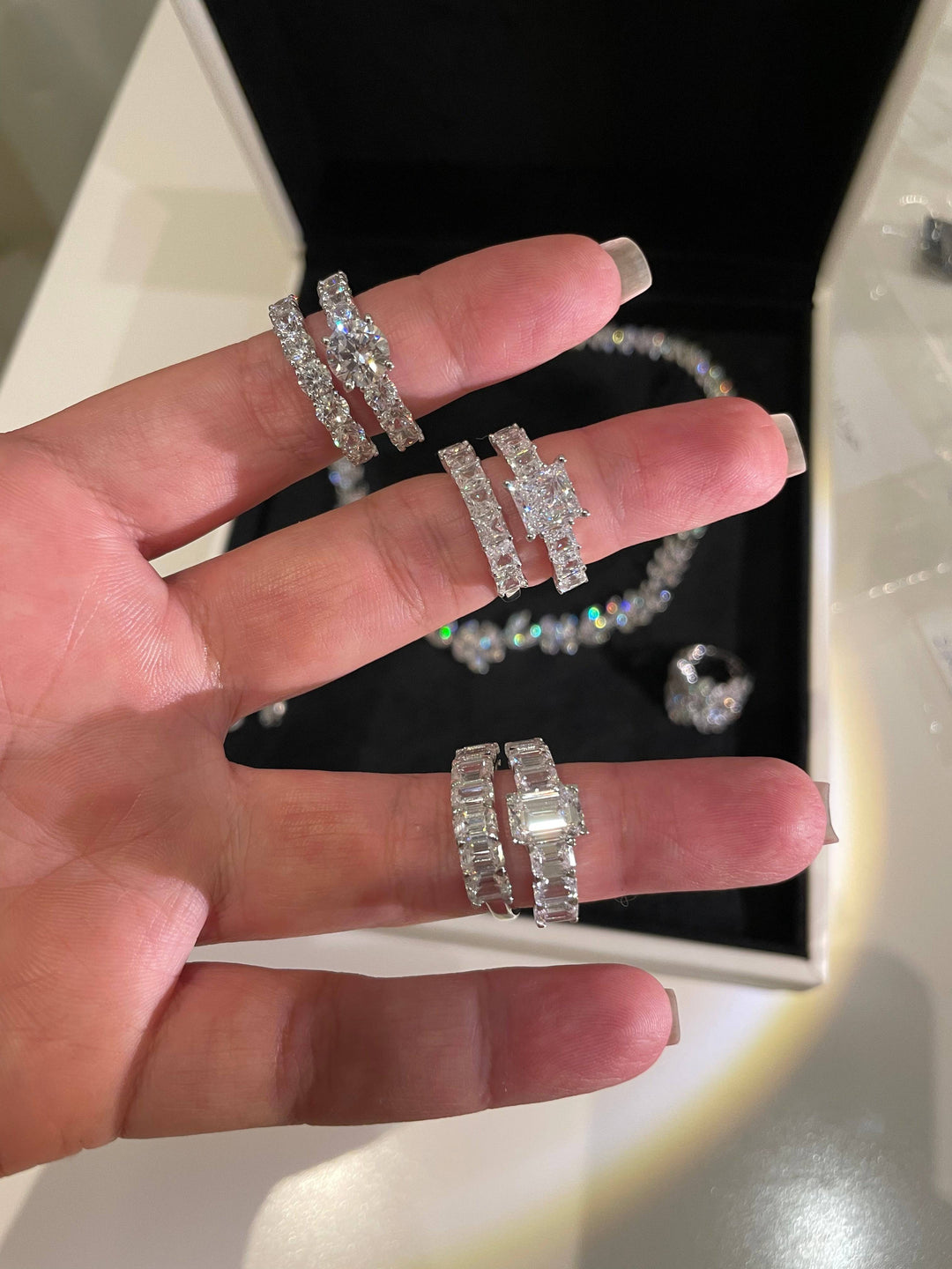 Twins Rings emerald دبل توينز ايميرالد