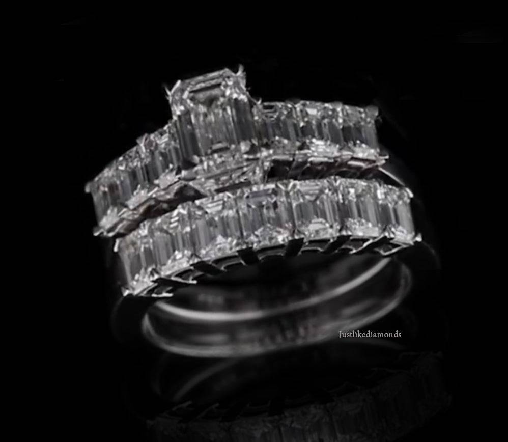 Twins Rings emerald دبل توينز ايميرالد