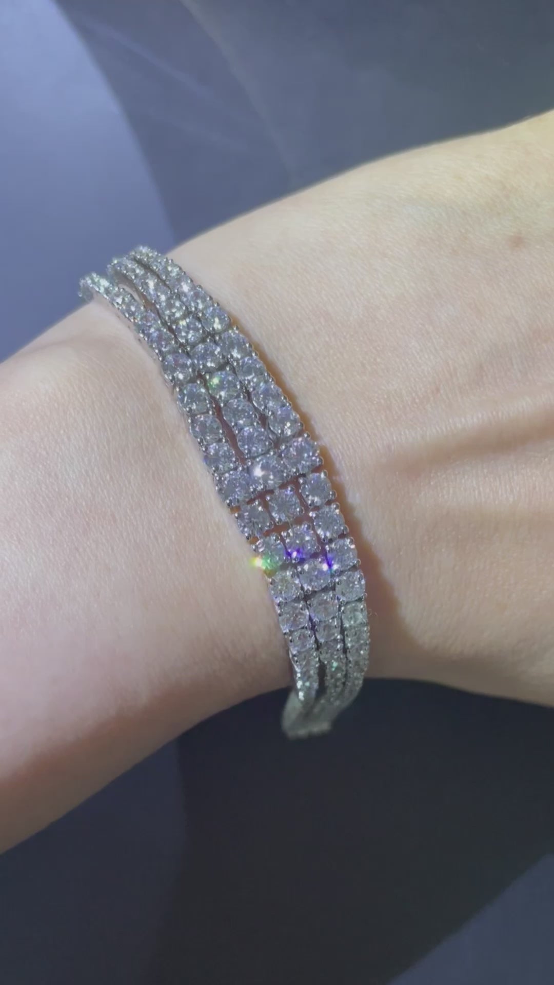 Three lines round cut bracelet سوار ثلاث صفات راوند