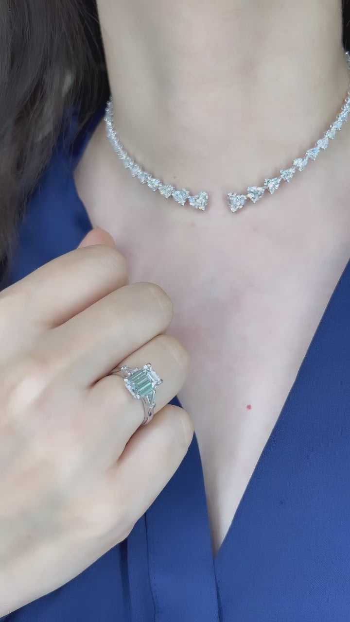 Collar heart simple necklace عقد طوق القلوب الناعم