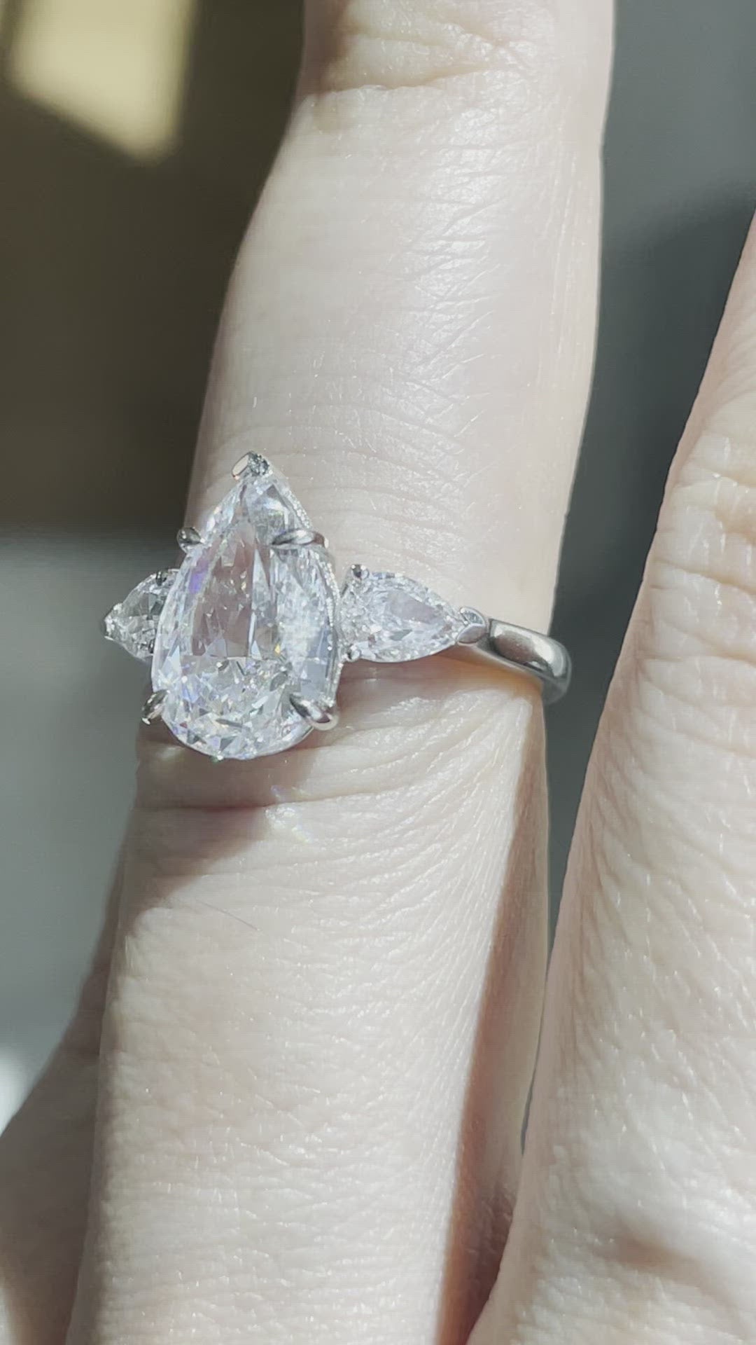 3 carat pear ring خاتم دمعه ٣ قيراط