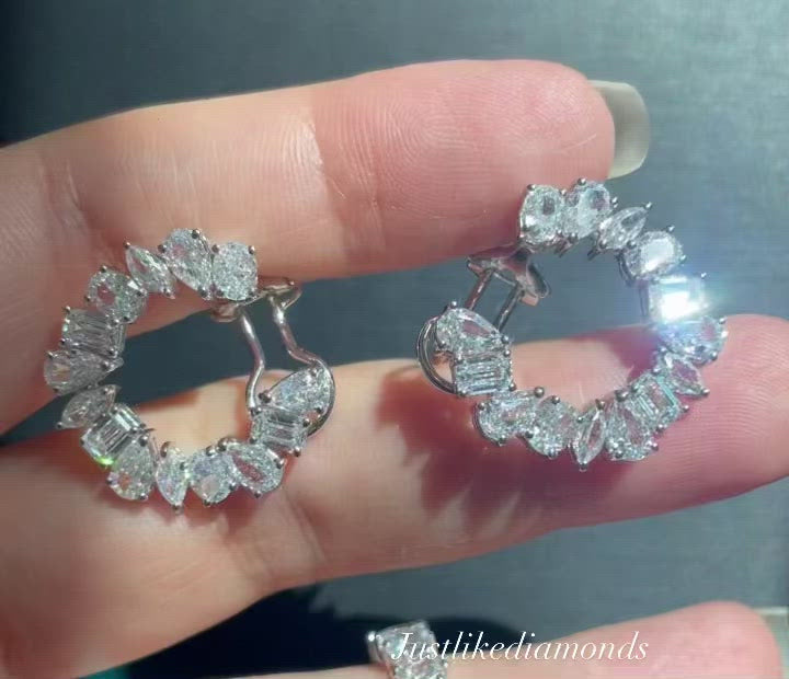 Simple earring mix cut أقراط ناعمه بقصات مختلفه