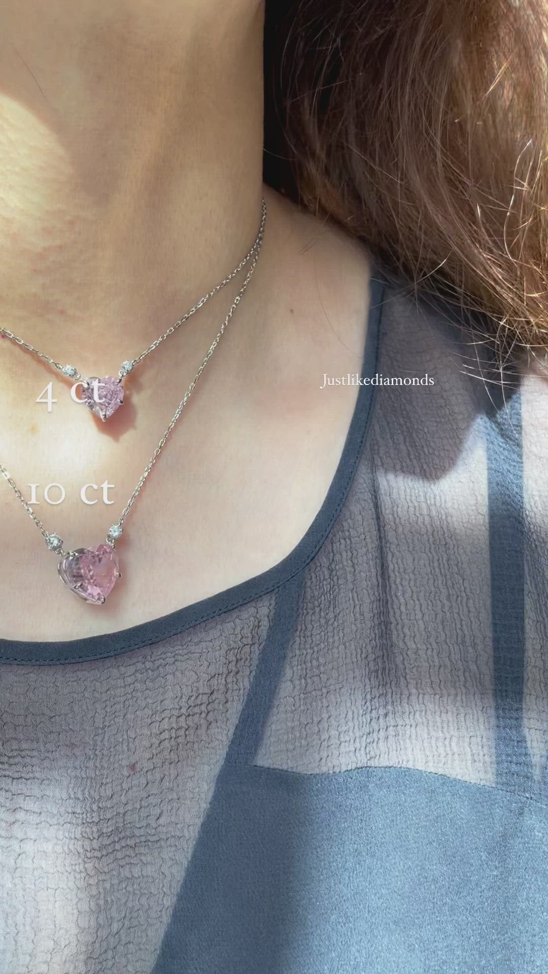 Pink heart pendant