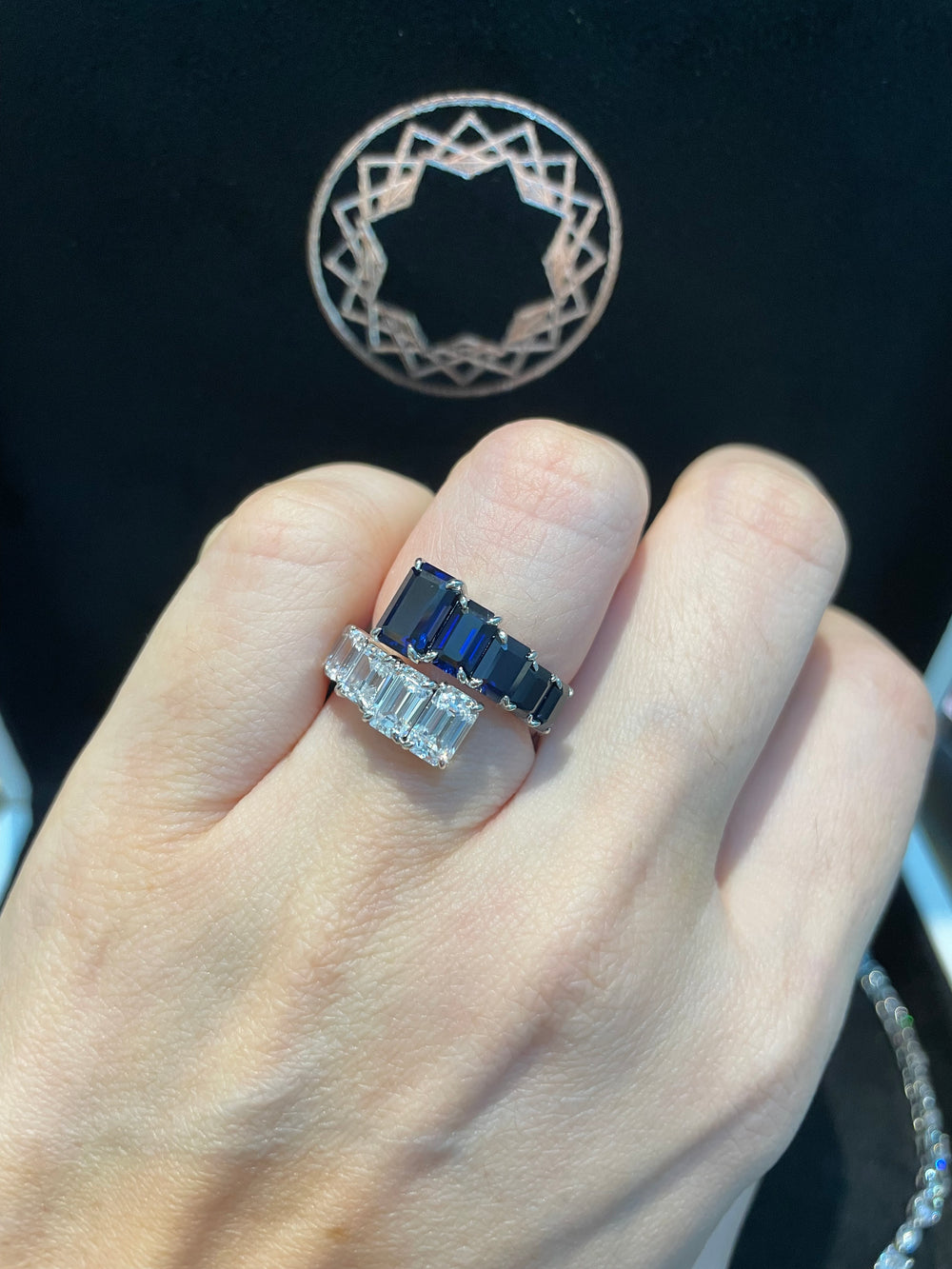 Blue wrap ring خاتم لف أزرق - just like diamonds