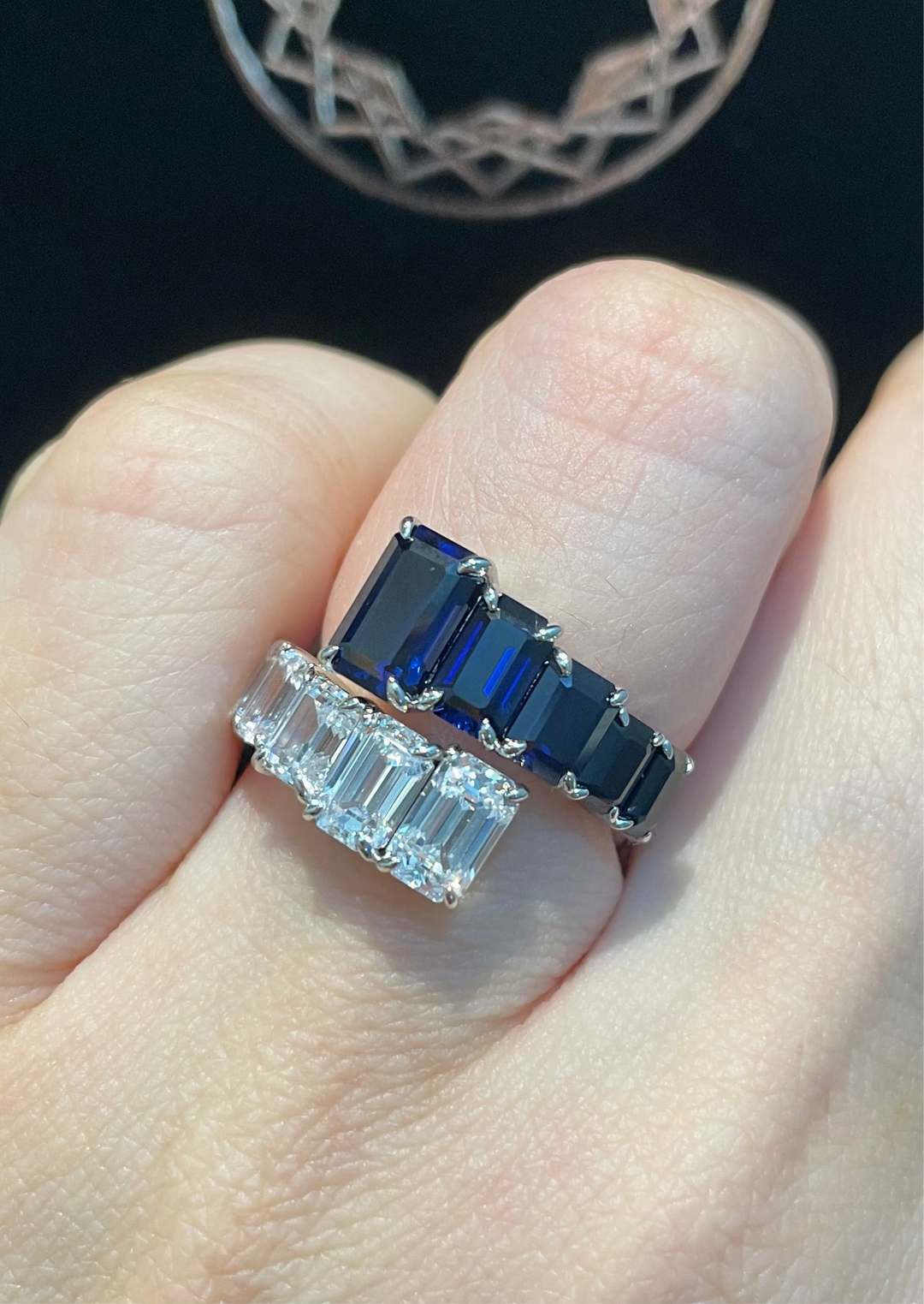 Blue wrap ring خاتم لف أزرق - just like diamonds