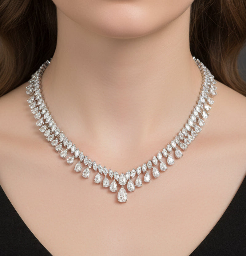 Pears necklace قلاده دمعات - just like diamonds