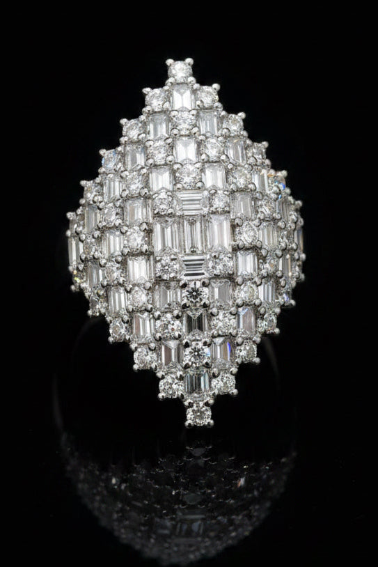 Tringle trend ring style ring خاتم مثلث ترند - just like diamonds