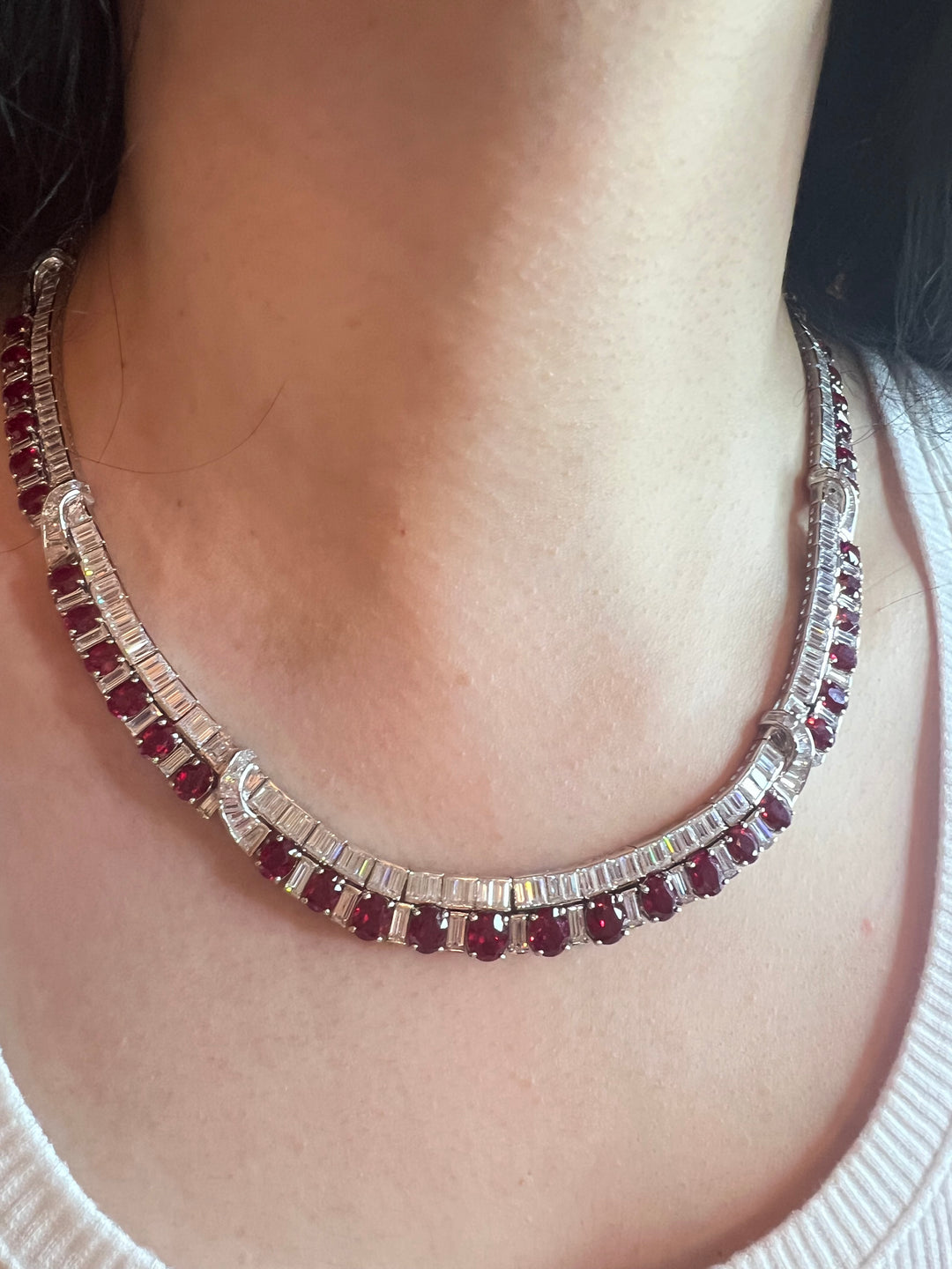 Vintage necklace قلادةفينتج روبي - just like diamonds