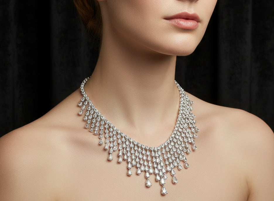 Raindrop Necklace قلادة قطرات المطر - just like diamonds
