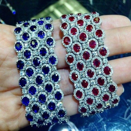 classic bracelet oval cut stones  سوار كلاسيكي أحجار أوفال - just like diamonds