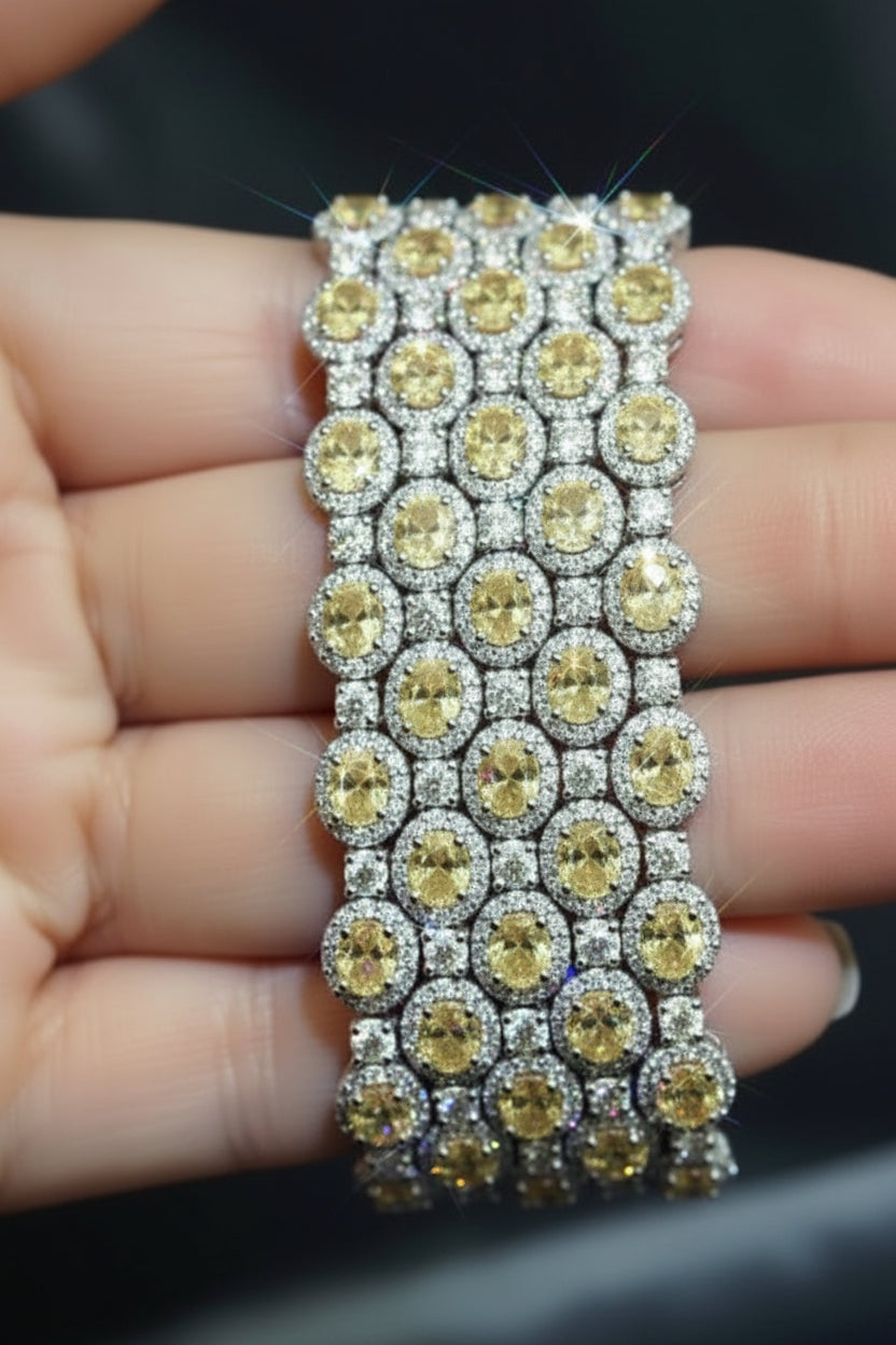 classic bracelet oval cut stones  سوار كلاسيكي أحجار أوفال
