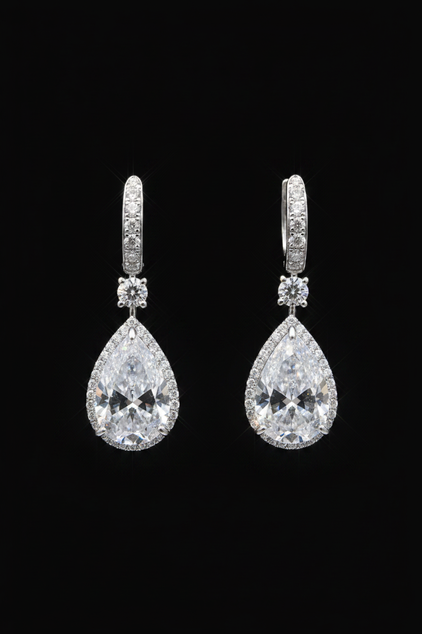 Pear Georgina Earrings أقراط  جورجينا الدمعة
