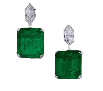Green earrings with marquis أقراط الزمرد والماركيز - just like diamonds