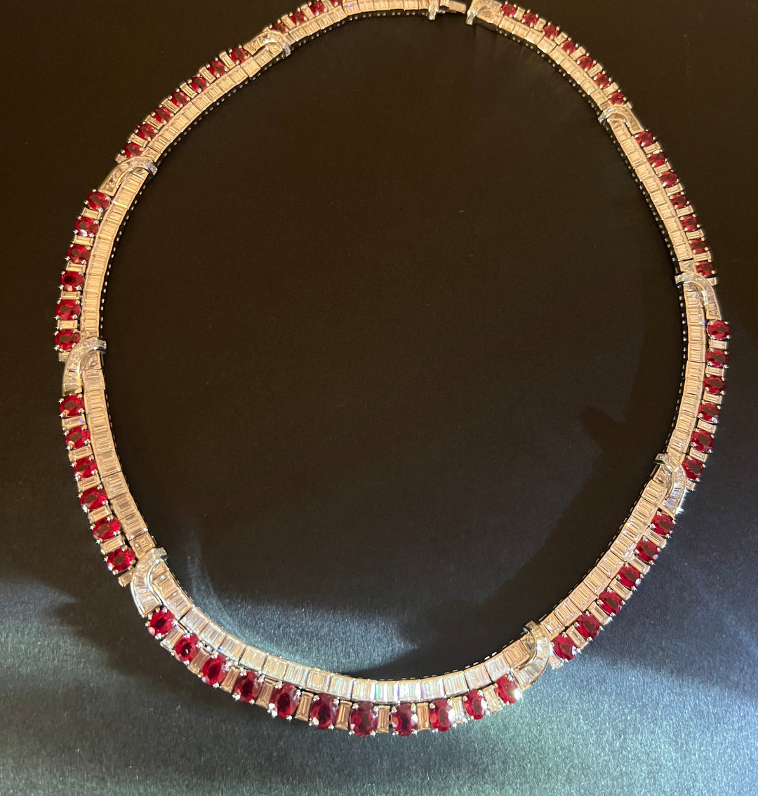 Vintage necklace قلادةفينتج روبي - just like diamonds