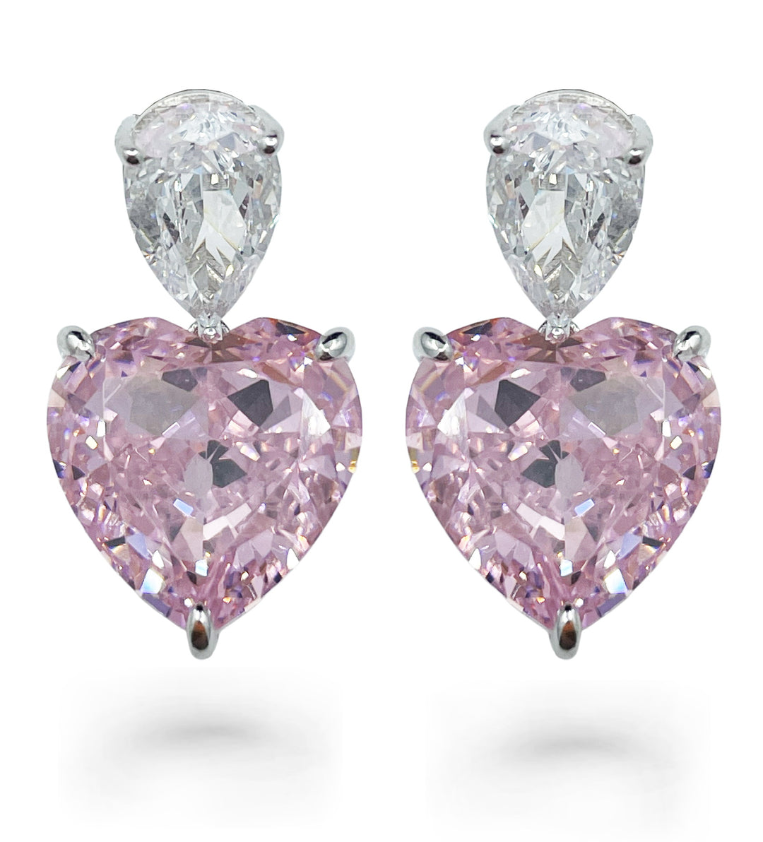 Heart elegant earrings أقراط القلوب الاليجانت