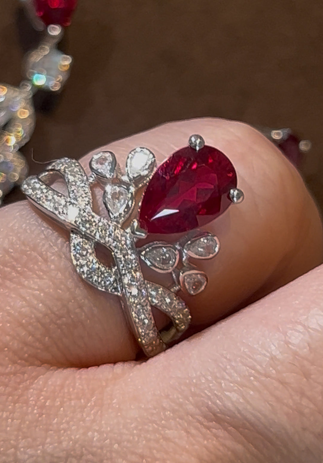 Fashion ring خاتم سوليتير روبي فاشن - just like diamonds