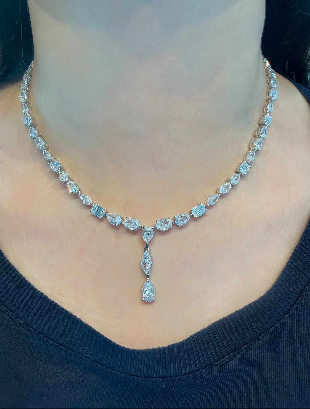 Simple multi shape stones  necklace قلاده الاحجار المختلفه البسيطه