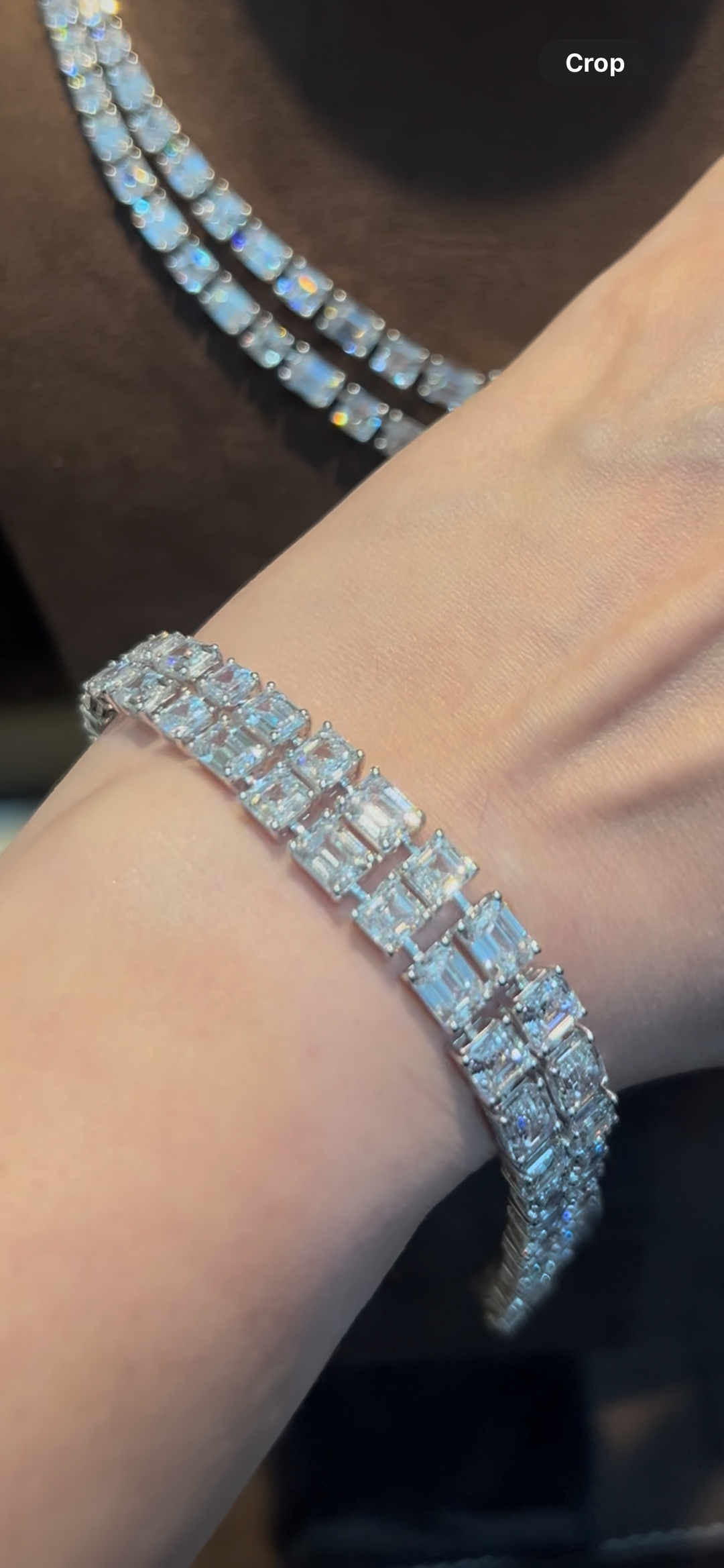 Two layers Emerald bracelet سوار الايميرالد من صفتين