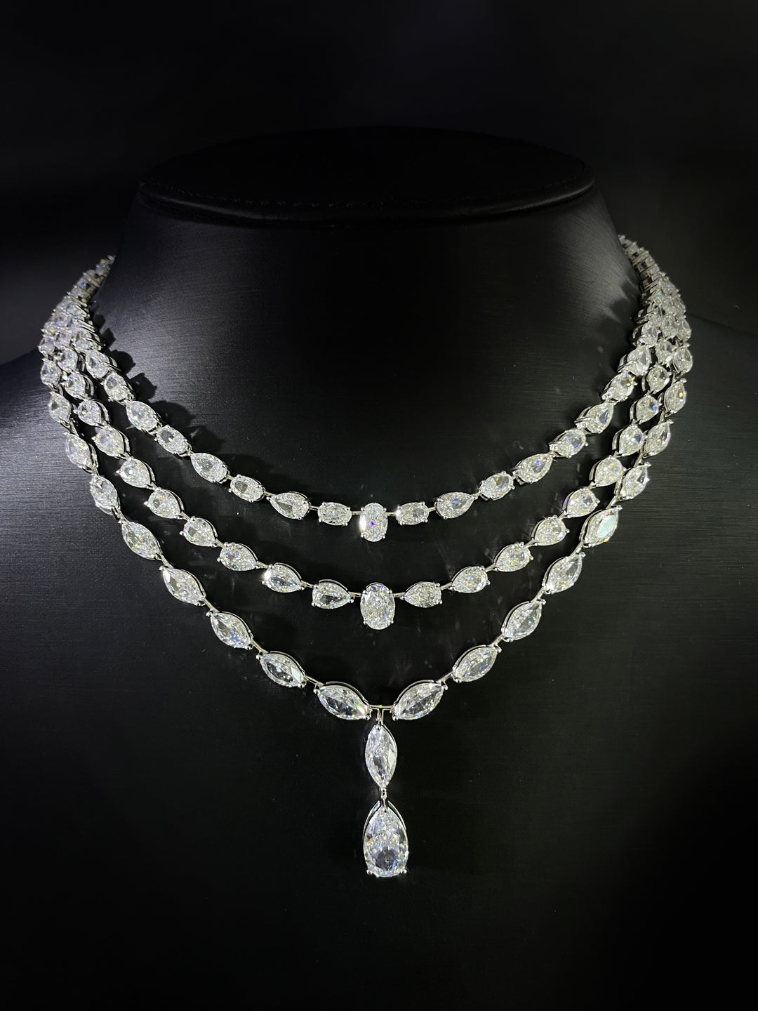 Three layers necklace عقد ثلاث طبقات مشكلة - just like diamonds