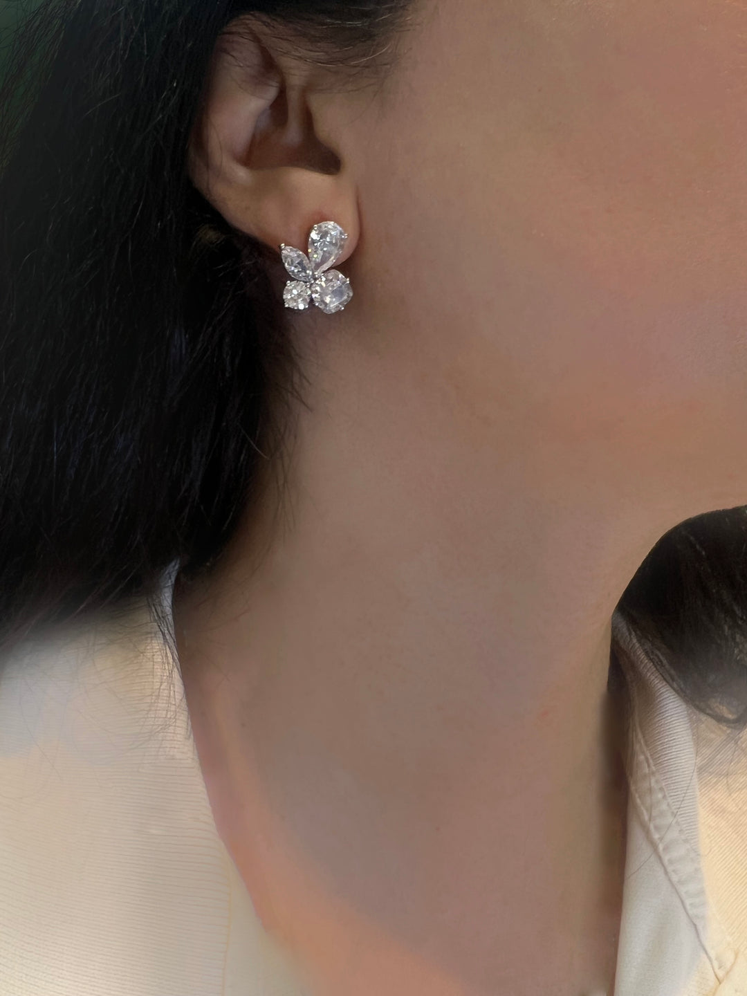 Different stones earrings  حلق أحجار مختلفة - just like diamonds
