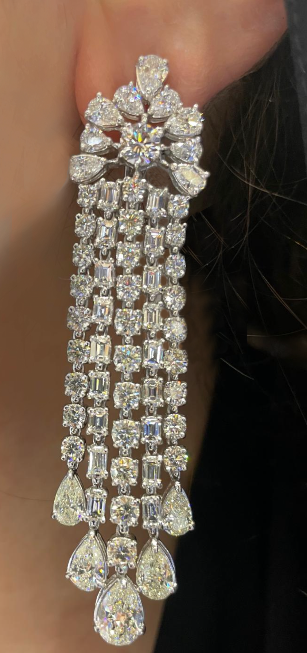Chandelier earrings أقراط الشاندليير - just like diamonds