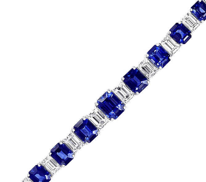 Blue sapphire bracelet سوار الزفير الراديانت