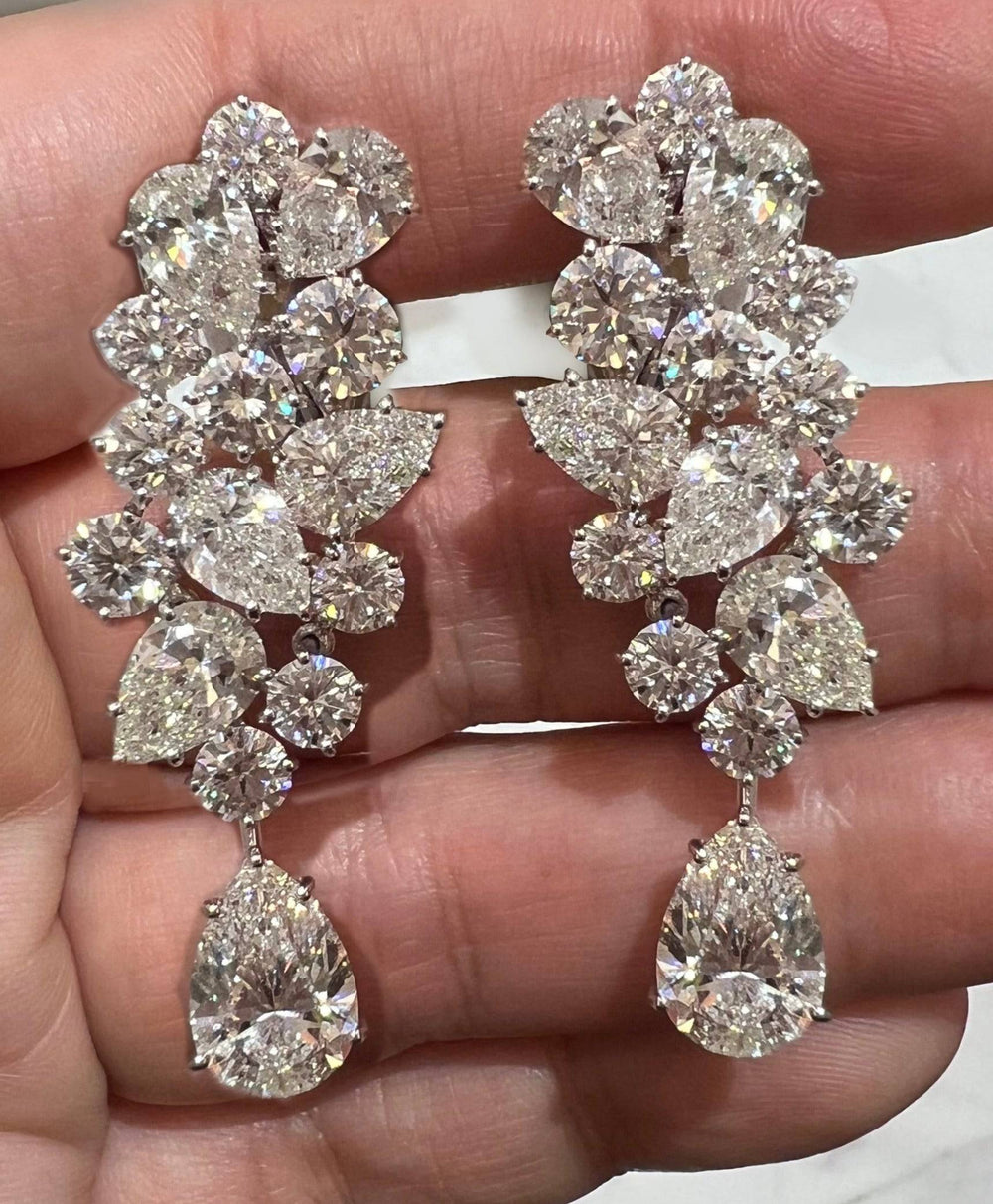 Cluster pears earrings أقراط الدمعات المتداخلة - just like diamonds