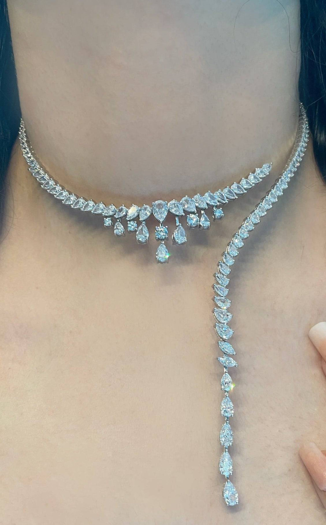 Collar trend necklace عقد طوق ترند - just like diamonds