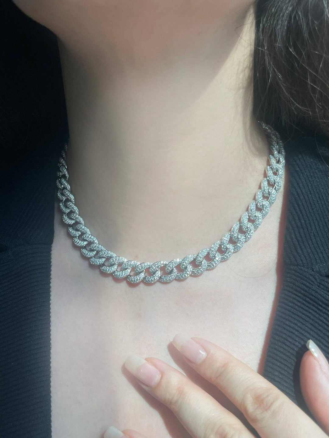 Cuban link necklace قلادة الكوبان - just like diamonds