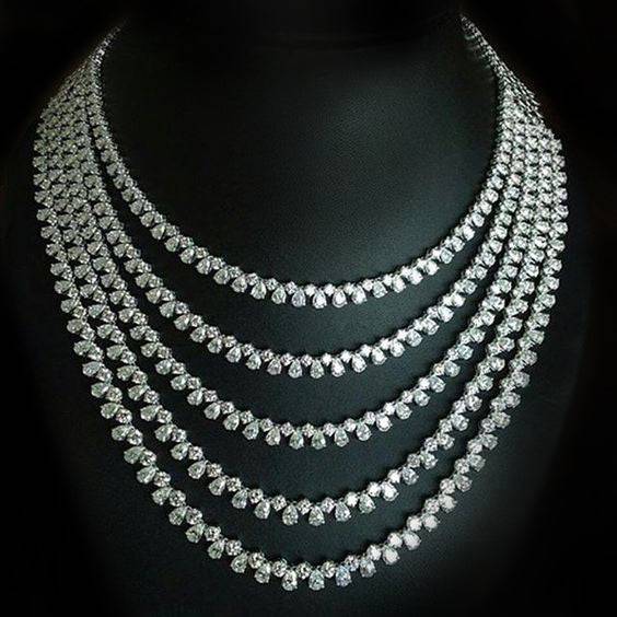 Five layers  necklace قلاده الخمس الطبقات - just like diamonds