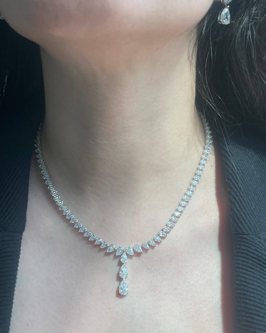 Pears simple necklace قلاده الدمعات البسيطه - just like diamonds