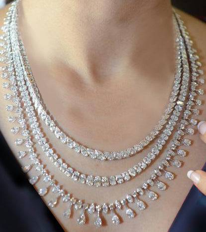 Three special layers necklace  عقد الثلاث طبقات المتميز - just like diamonds