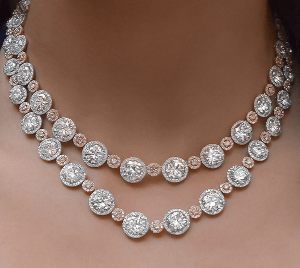 Two layers Solitaires طبقتين سوليتيرات - just like diamonds
