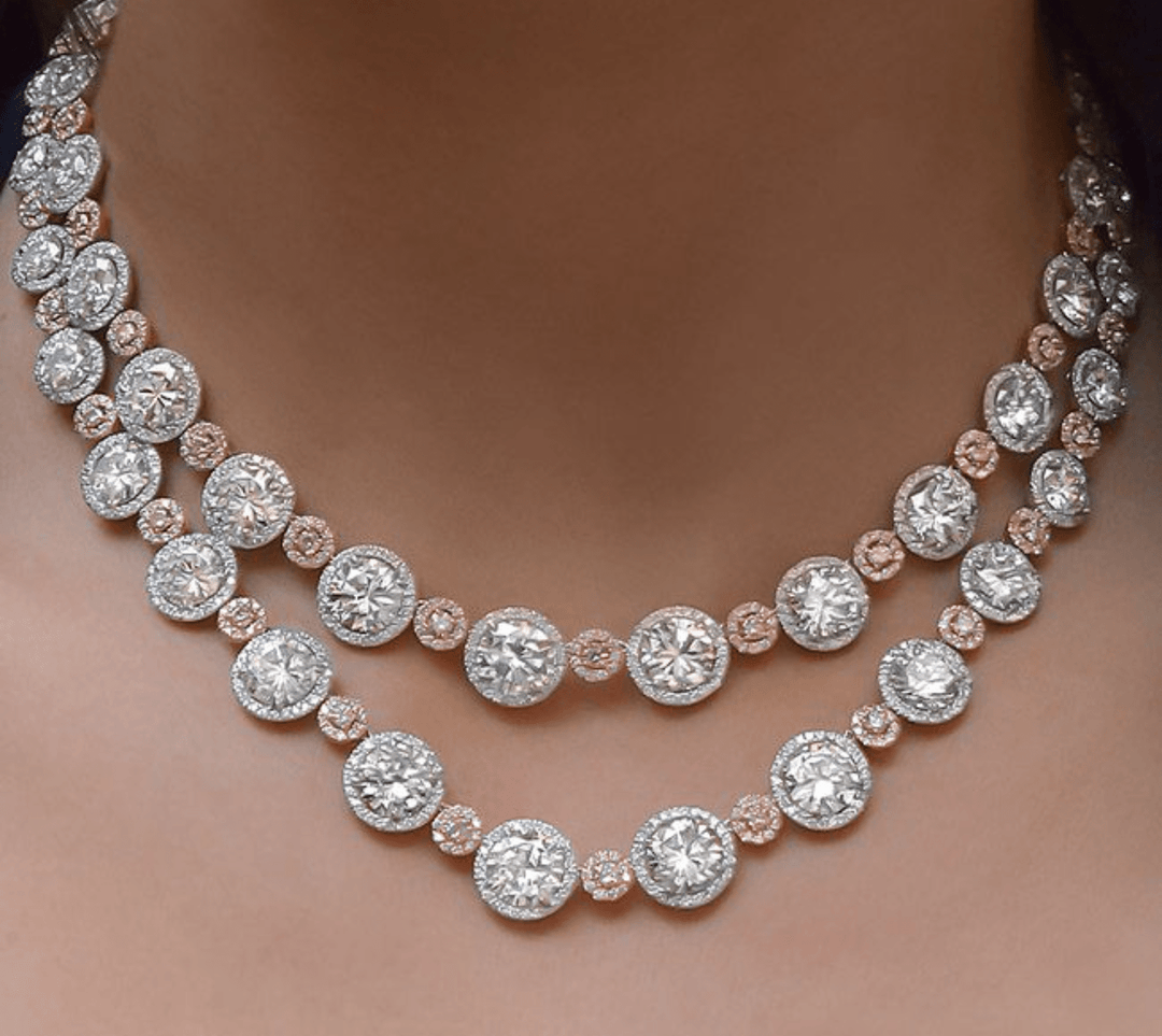 Two layers Solitaires طبقتين سوليتيرات - just like diamonds
